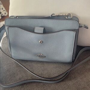 Coach Light Blue Leather Shoulder Bag
